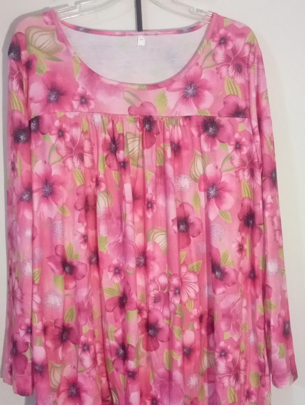 Pink Floral Casual Set XL New  Long-Sleeve Top & Pants Lounge